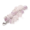 Natural Rose Quartz & Amethyst Chip Beaded Pendant Decorations HJEW-JM01234-01-3