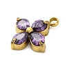 304 Stainless Steel Micro Pave Cubic Zirconia Pendants LS-STAS-U042-06G-02-2