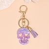 Acrylic Skull Tassel Keychain PW-WG678F1-01-3