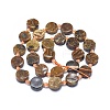 Natural Ammonite/Conch Fossil Beads Strands G-E530-11H-2