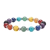 4Pcs 4 Style Natural & Synthetic Mixed Gemstone Strech Bracelets Set BJEW-JB09347-5