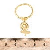 Brass Micro Pave Cubic Zirconia Pendant Finger Rings for Women RJEW-A090-02G-5