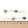 Oval Brass Imitation Pearl Dangle Earrings KK-D301-03G-3