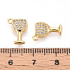Brass Micro Pave Cubic Zirconia Charms KK-N263-67G-3