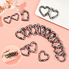 20Pcs Zinc Alloy Rhinestone Spring Gate Rings FIND-SP0004-36B-7