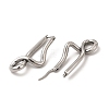 304 Stainless Steel Twist Infinity Hoop Earrings for Women EJEW-P219-02P-2