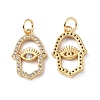 Brass Micro Pave Cubic Zirconia Pendants KK-E068-VF322-1