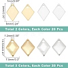 80Pcs 4 Styles Brass Charms KK-FH0003-80-2