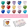 Craftdady 150Pcs 15 Colors Transparent Glass Beads GLAA-CD0001-09-9