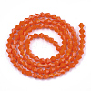 Opaque Solid Color Glass Beads Strands GLAA-Q080-4mm-B03-2