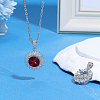 2Pcs 925 Sterling Silver Micro Pave Clear Cubic Zirconia Pendant Settings STER-PH0005-06-4