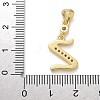 Brass Micro Pave Cubic Zirconia Pendants KK-M319-02G-Z-3