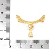 Brass Pave Clear Cubic Zirconia Pendants CU-CBA2C2D-04G-01-3