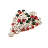 Christmas Alloy Rhinestone Cabochons FIND-U016-03G-04-2