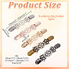 5Pcs 5 Colors Zinc Alloy with Crystal Rhinestone Cardigan Clips AJEW-AR0005-30-2