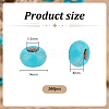 100Pcs Dyed Synthetic Turquoise European Beads SPDL-PH0001-03-4