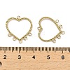 304 Stainless Steel Chandelier Component Heart Links STAS-L022-140G-3