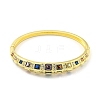 Brass Micro Pave Clear Cubic Zirconia Hinged Bangles BJEW-Z062-24G-2