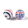 32Pcs 8 Style Independence Day Theme Wood European Beads WOOD-FP0001-03-5