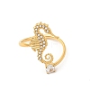 304 Stainless Steel Micro Pave Cubic Zirconia Cuff Open Rings RJEW-Z130-01G-01-4