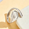 304 Stainless Steel Cuff Open Rings WGF9BE1-01-2