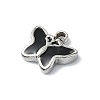 304 Stainless Steel Black Enamel Charms STAS-L022-439P-01-2