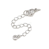 Brass Micro Pave Cubic Zirconia Ends with Chain KK-H480-59P-1