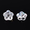 Electroplate Transparent Glass Beads Strands EGLA-N055-03A-12-3