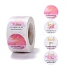 Flat Round Paper Thank You Stickers DIY-C042-06-1