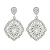 Brass Micro Pave Cubic Zirconia Dangle Stud Earrings EJEW-H014-01P-01-1