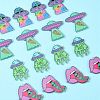 16Pcs 4 Styles Alien Theme Colorful Acrylic Pendants SACR-CJ0001-28-3