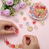 160Pcs 8 Colors Plating Acrylic Beads OACR-SP0001-26-3