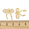 Brass Micro Pave Clear Cubic Zirconia Pendants KK-Z044-36G-3