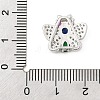 Brass Micro Pave Cubic Zirconia Slide Charms ZIRC-I068-22P-02-3