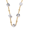 Golden Tone 304 Stainless Steel Boho Beaded Necklaces NJEW-A032-01G-02-1