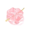 7Pcs 7 Colors Transparent Spray Painted Glass Connector Charms PALLOY-JF03520-02-4
