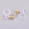 Stainless Steel Clip On Earring Findings X-STAS-P207-02G-2