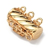 3-Strand 6-Hole Brass Box Clasps KK-WH0058-05B-G-1