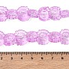 Electroplate Baking Paint Transparent Glass Beads Strands GL-CBA17FF-02-5