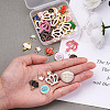 48Pcs 24 Colors Alloy Enamel Charms ENAM-TA0001-23-4