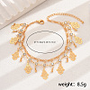 Bohemian Style Brass Rhinestone Charm Anklets YN3777-1