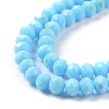 Electroplate Opaque Solid Color Glass Beads Strands X1-EGLA-A034-P6mm-L11-3