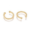 Brass Cuff Earrings X-EJEW-L244-02G-2