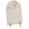 2 Sets Arch Shaped Boxwood Earrings Display Stands with Measuring Scale ODIS-SC0001-08-5
