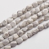 Natural Howlite Beads Strands X-G-D0002-B34-1