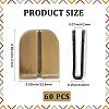 60Pcs Alloy Binding Clip for Bag FIND-CP0004-01-2