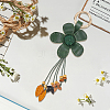 Leather and Alloy Keychain HJEW-WH20022-04B-10-7