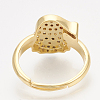 Brass Cubic Zirconia Pendants & Stud Earrings & Adjustable Rings Jewelry Sets SJEW-S043-04-3