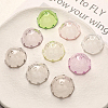 60Pcs UV Plating Acrylic Bead Caps OACR-SP0001-71-7