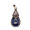 Retro Hollow Natural Sodalite  Pendants PW-WGBA09F-04-1